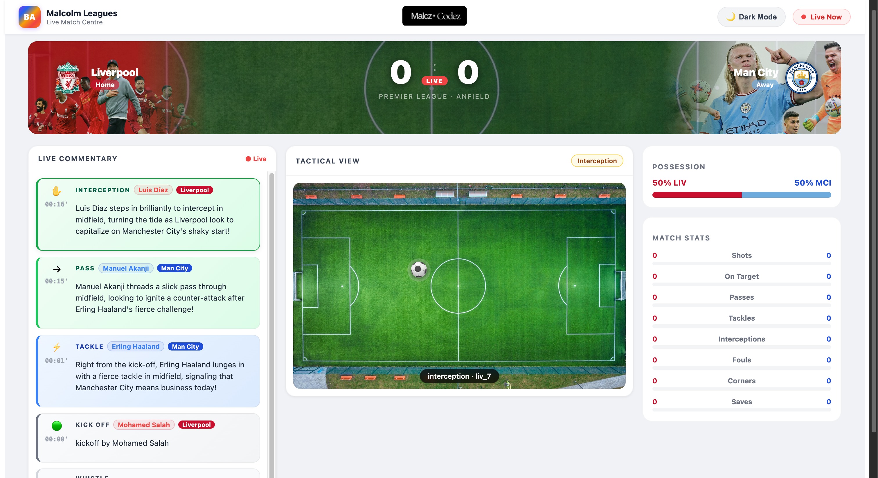 Live Football Match project preview