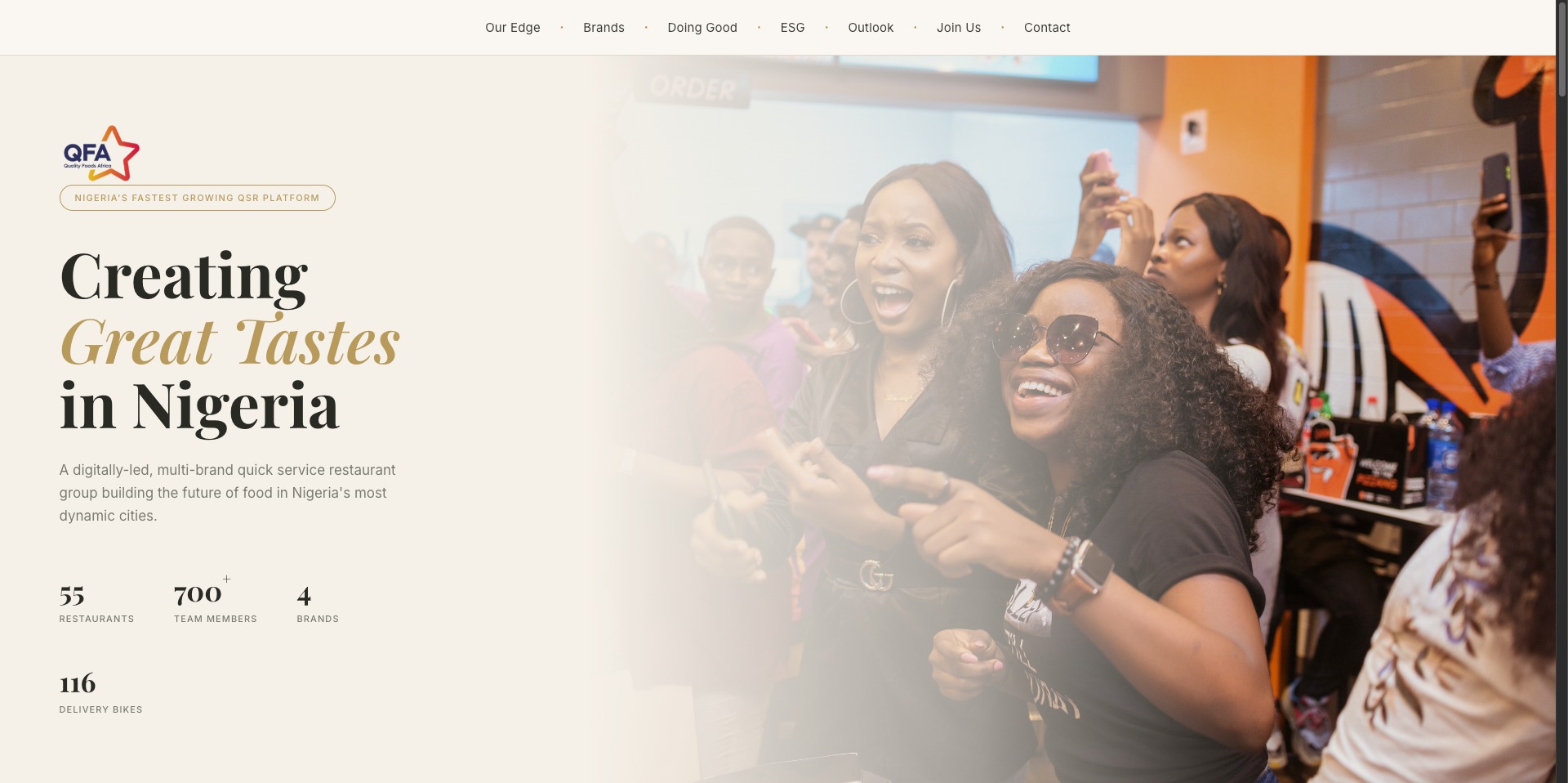 QFA Africa rebrand project preview